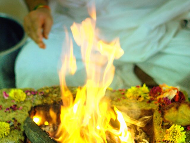 A havan in progress